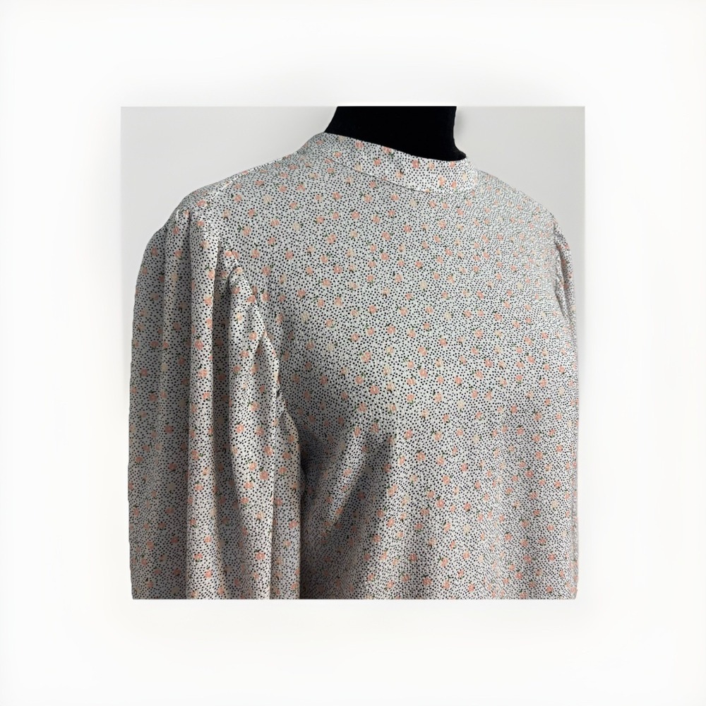 Rachel Zoe Women's Long Sleeve Floral Blouse Bishop Sleeve‎ Size Small